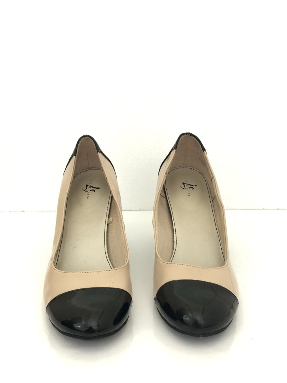 NWOB Life Stride Brown and Tan Patent Leather 3.5" Block Heel Size 9W - Picture 3 of 13
